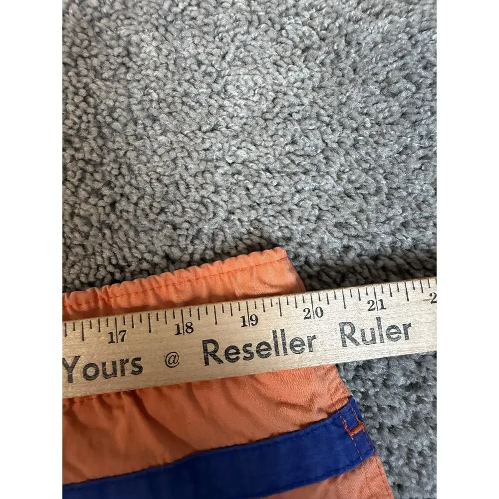 Vintage 90s Polo Ralph Lauren Swim Trunks Mens L Orange Striped Lined Pockets